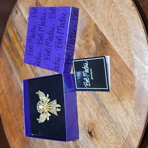 Bob Mackie Mosaic Open Halo Angel brooch vintage